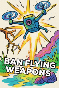 Ban Flying Weapons GIF by The LSD Hotel