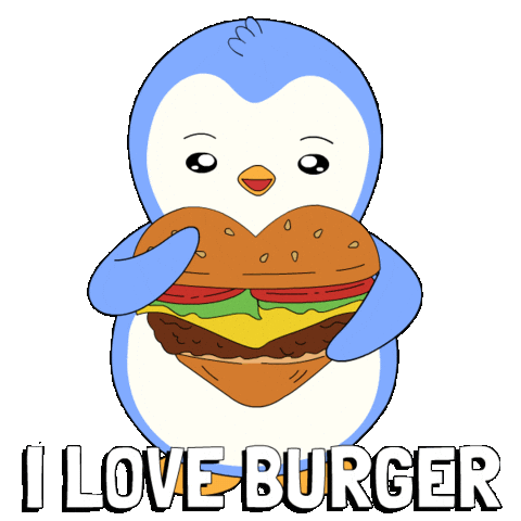 Hungry Lets Eat Sticker by Pudgy Penguins