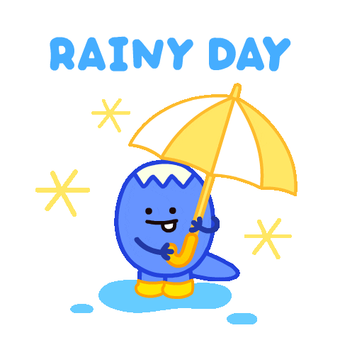 Happy Rainy Day Sticker by DINOSALLY