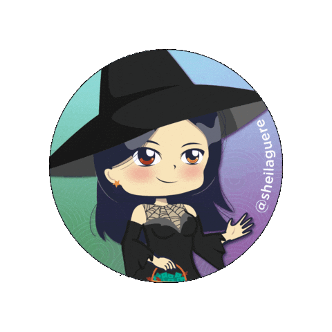 sheilaguere halloween chibi sheila corea del sur Sticker