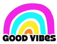 Good Vibes Rainbow Sticker by Jelene
