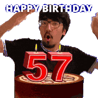 57Th Birthday Sticker