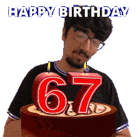 67Th Birthday Sticker