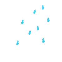 Raining Tropical Storm Sticker by Marcel Katz / The Art Plug