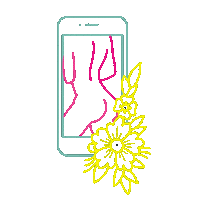 Grizzlydeer neon nude grizzlydeerart Sticker