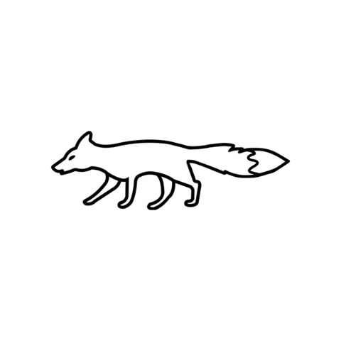ODRCOLLECTION dog fox animal ods Sticker