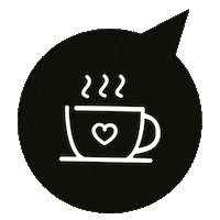 communicaziunch coffee cafe bubble blackandwhite Sticker