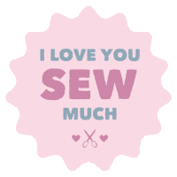 I Love You Sew Much Sticker by alles-fuer-selbermacher
