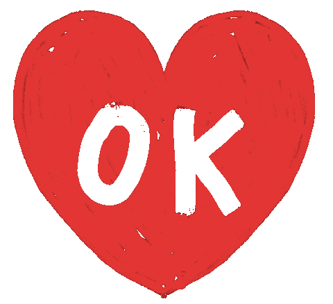 Heart Ok Sticker by smelleigh