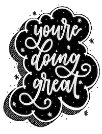 Stay Positive Love You Sticker by The Grayter Good