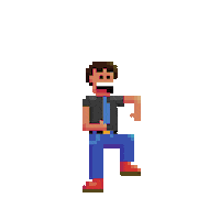 8-Bit Dancing Sticker by Big Up! Hosting