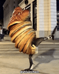 shiverchain dance dancing food weird GIF
