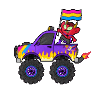Monster Truck Lgbt Sticker by Izhizam