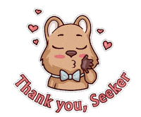 Seekers Notes Thank You Sticker by MYTONA