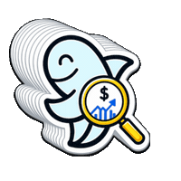 humbleshark shark growth search research Sticker