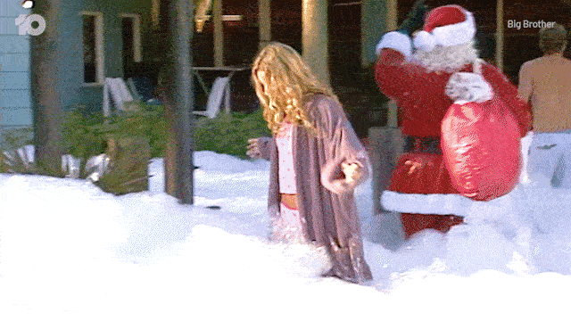 Snow Bubbles GIF by Big Brother Australia