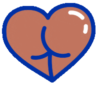 Heart Booty Sticker by Cheeky Charity