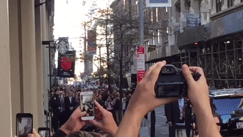 Barack Obama Greeted by Cheering Crowds in New York