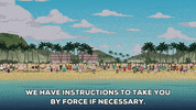 beach ocean GIF by South Park 