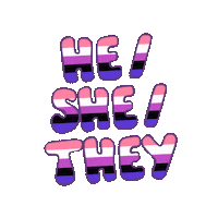 Gender Pronouns Sticker