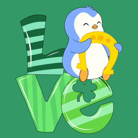 St Patricks Day Love GIF by Pudgy Penguins