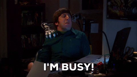 Im Busy Season 4 GIF by The Big Bang Theory