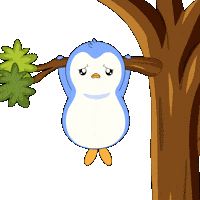 Tired Hang In There Sticker by Pudgy Penguins