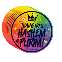 Happy Purim Sticker by Thank You Hashem
