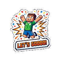 Excited Lets Go Sticker