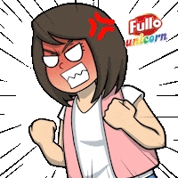 Fullo angry mad unicorn poppy Sticker