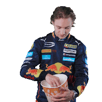 Red Bull Eating Sticker by Prema Team