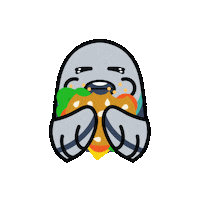 ColorCrewStudios food eating eat bird Sticker