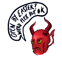 Devil Easter Sticker by INTO ACT!ON