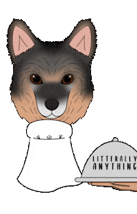 fluffybydesign dog food chef fluffybydesign Sticker