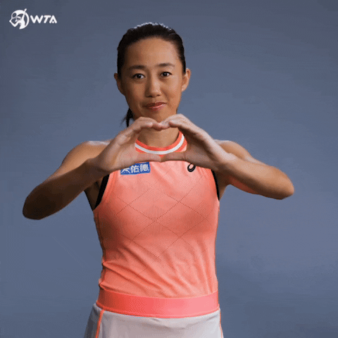 Shuai Zhang Love GIF by WTA
