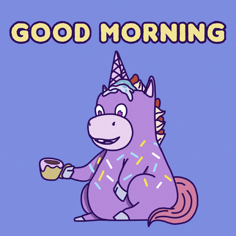 Good Morning Coffee GIF by Crypto Unicorns