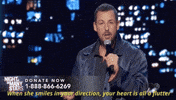 adam sandler when she smiles in your direction your heart is all a flutter GIF by Night of Too Many Stars HBO