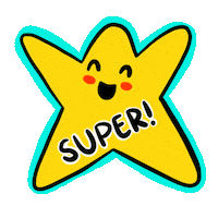 Happy Super Star Sticker