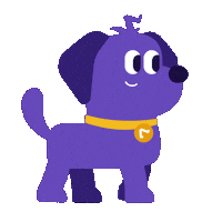 Walk15 dog walking dog walking purple dog Sticker