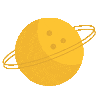 Space Moon Sticker