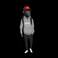 Oblack animal hat cap sneakers GIF
