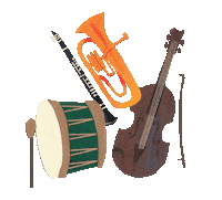 Band Orchestra Sticker by Jillian Ailsa