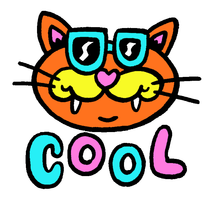Cool Cat Sticker by Russell Taysom