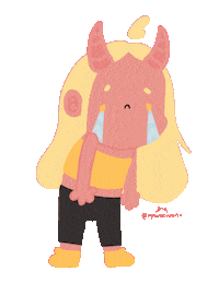 meoweievuiart sad kawaii cry chibi Sticker