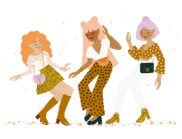 studio-paonpaon dance party friends girls Sticker