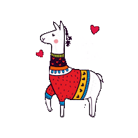 Llama Love Sticker