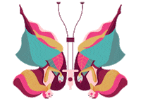 Butterfly Sticker by Mataroa Gin