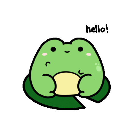 Frog Hello Sticker