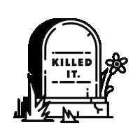Rip Grave Sticker by Vault49