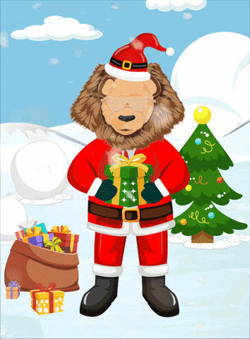 Christmas Lion GIF by King Beats Fitness